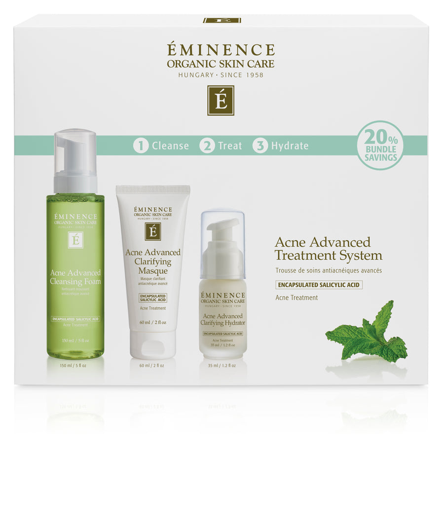 Eminence Organics Acne Advanced 3-Step Treatment System - Muse Hair & Beauty Salon